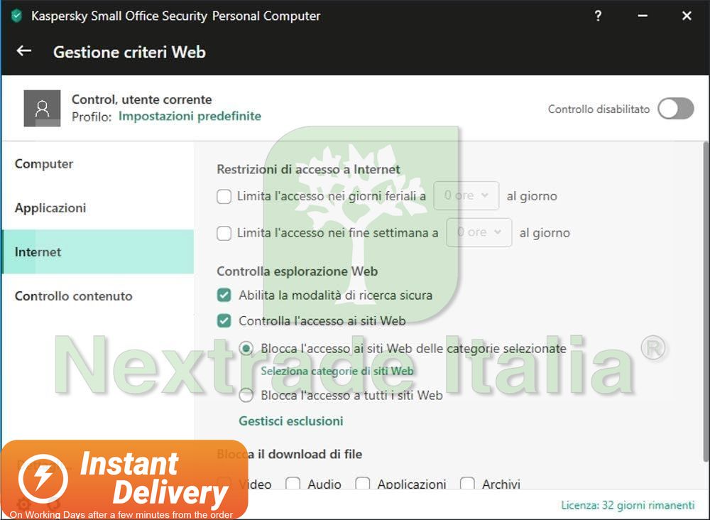 SMALL OFFICE SECURITY PC MAC ANDROID IOS 5 UTENTI 1 SERVER 1 ANNO - 第 7/8 張圖片