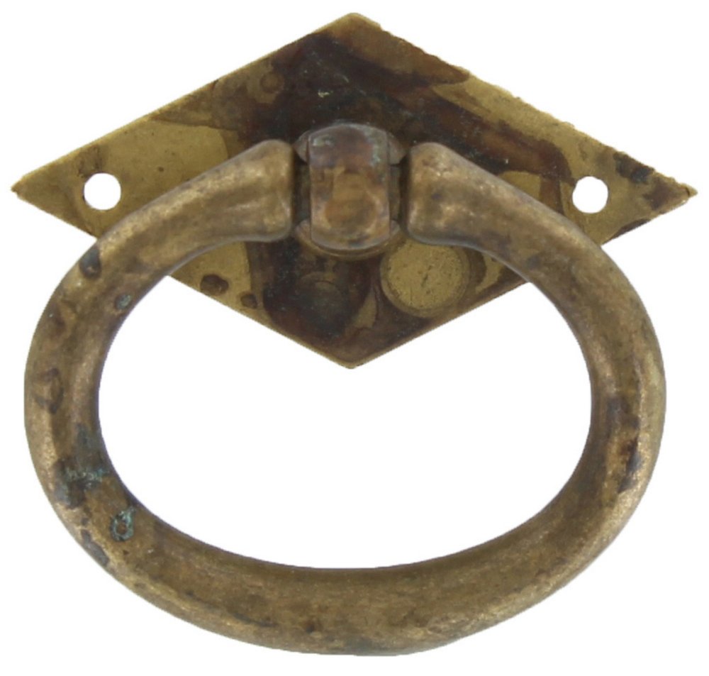 25pz maniglia antichizzata art.12321 mm.49x45 ottone antico cod:ferx.10213