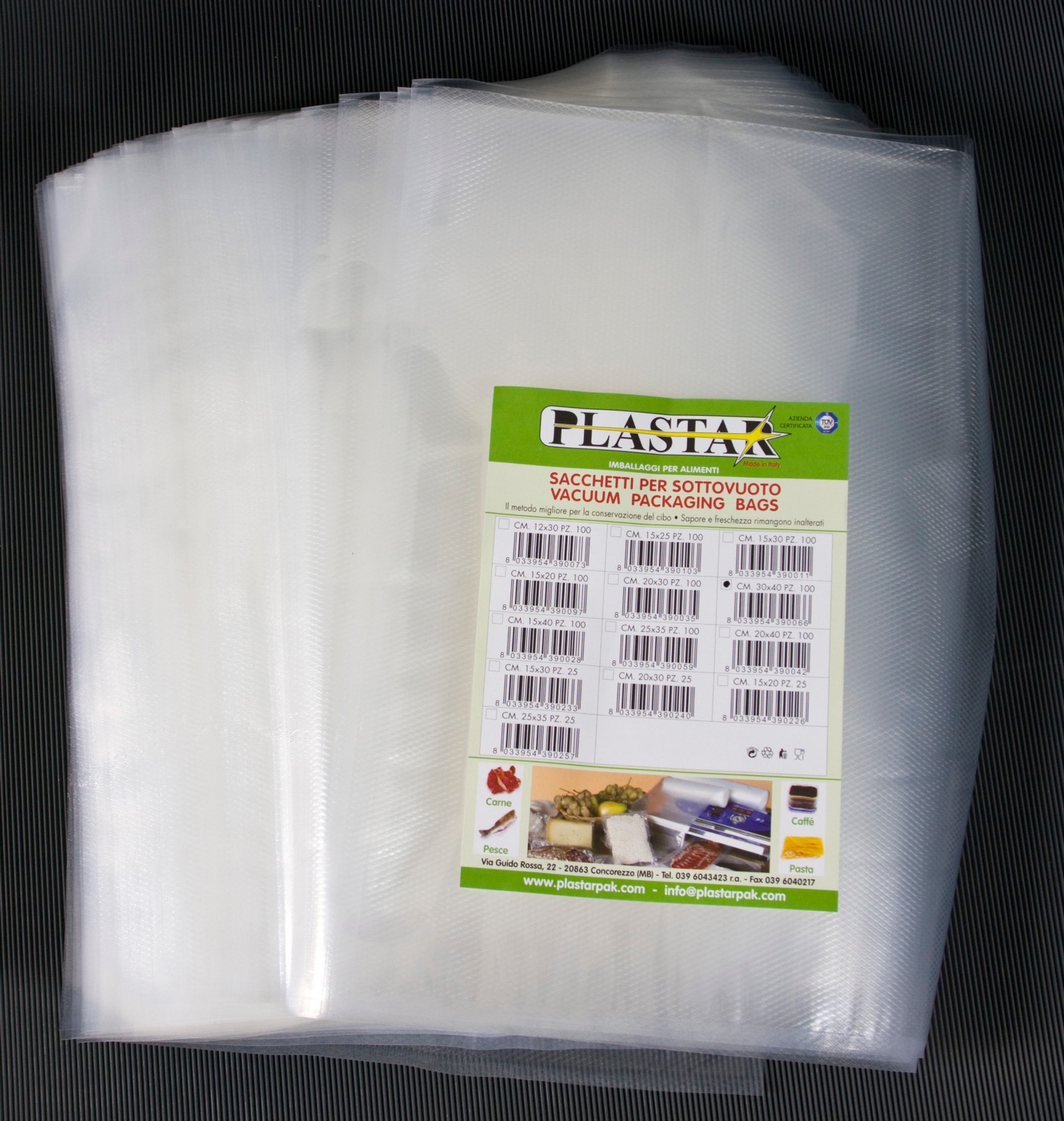 Image of cf buste goffrate 30x40 cm per sottovuoto 100 pz cod:ferx.11814