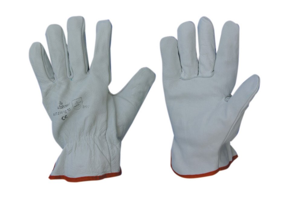 12paia guanti bovino tutto fiore bianco tg.10 cod:ferx.12310