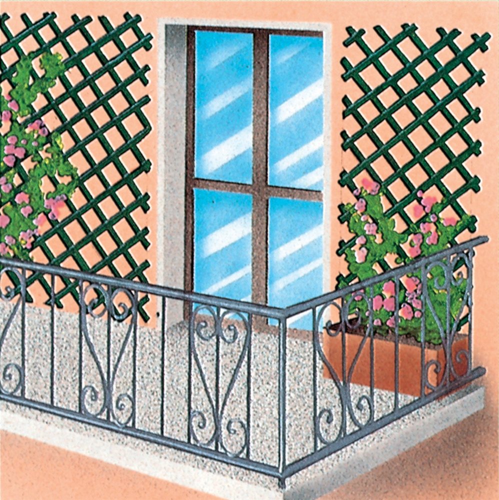 5pz traliccio in plastica colore bianco cm 300x100 cod:ferx.13947