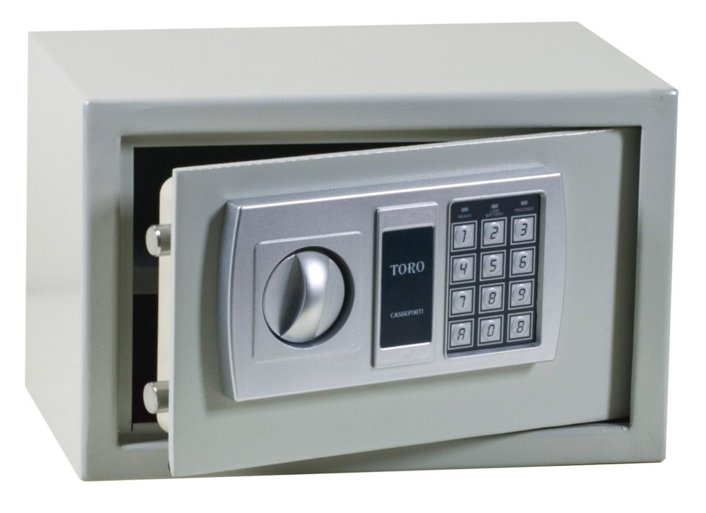 cassaforte elettronica"hotel" cm 31x20x20h mm 5 cod:ferx.14142