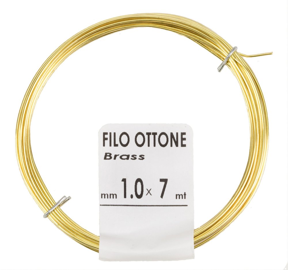20pz filo ottone diametro 0,8 mm lunghezza 12 mt matassina 50 g cod:ferx.16000