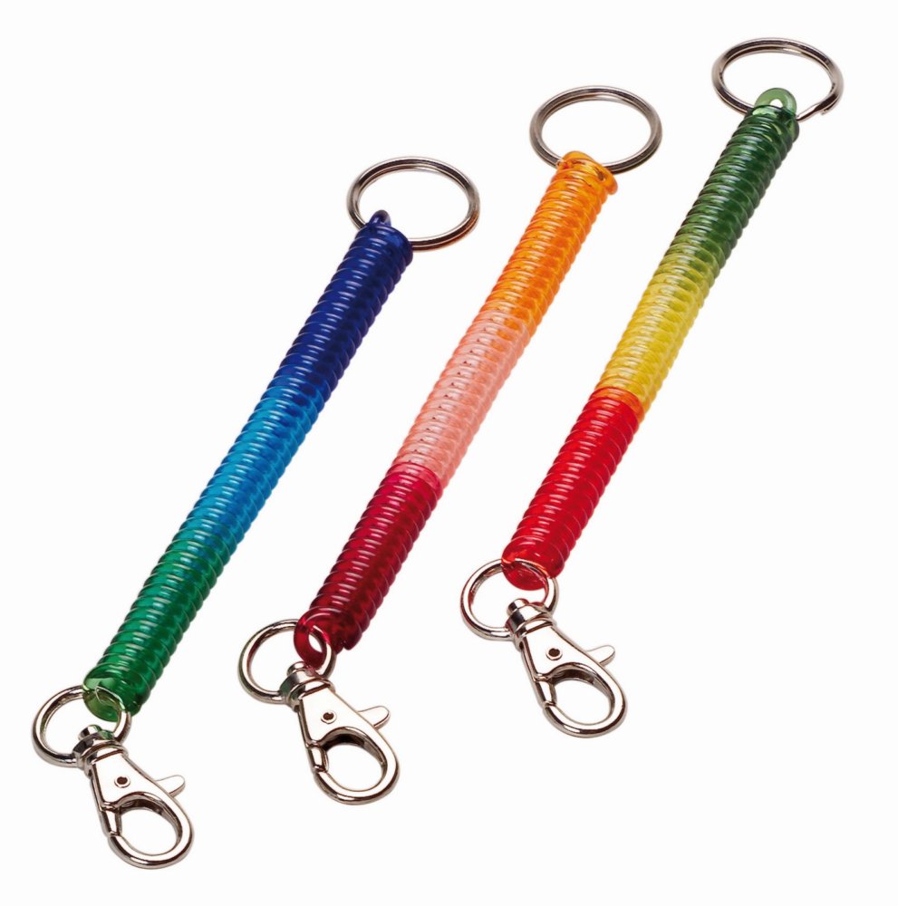 12pz portachiavi a spirale allungabile colorato cod:ferx.16665