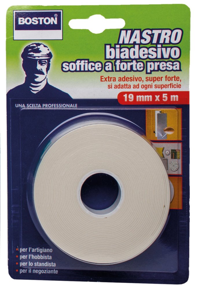 12pz nastro biadesivo forte boston ml.5x19mm cod:ferx.17156