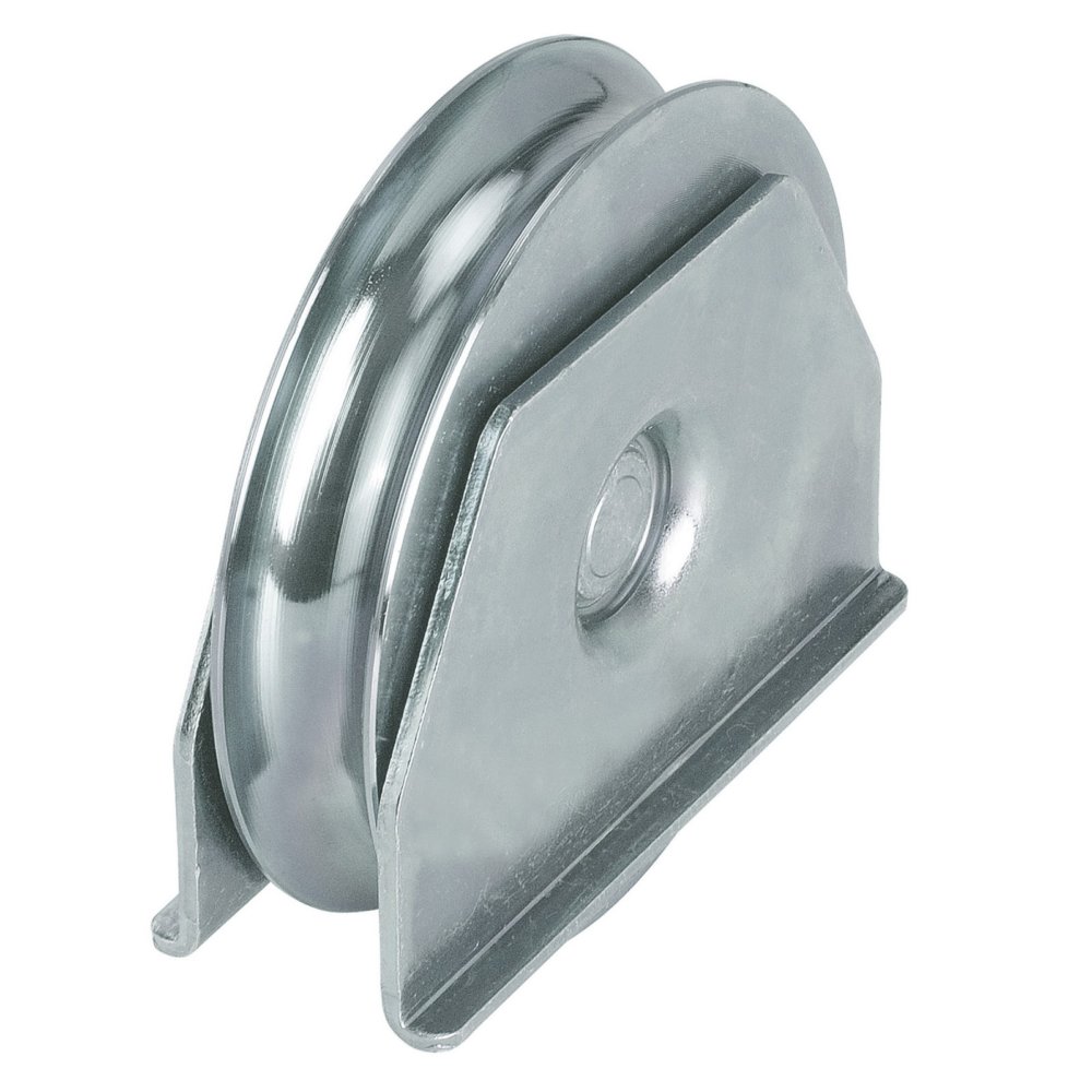 6pz ruote x cancello gola tonda supporto apertura 1 cuscinetto mm. 80 cod:ferx.17354
