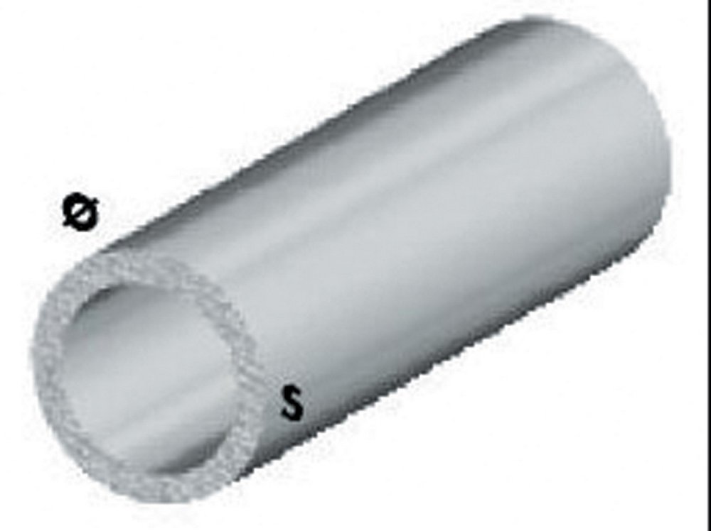 5pz profilo argento h.100 cm tubo tondo 25x1 mm cod:ferx.17972
