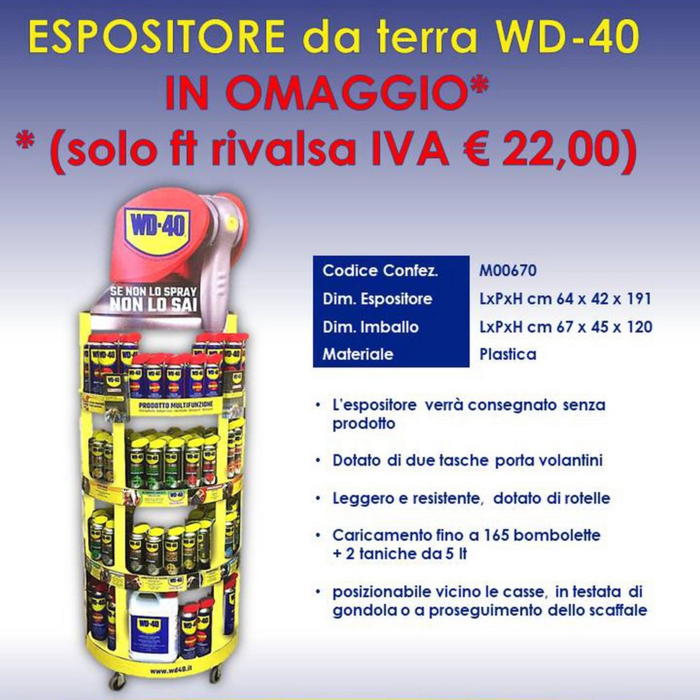 1pz espositore a pavimento wd40 vuoto md00670 cod:ferx.201341