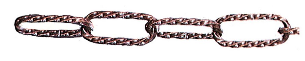15mt catena lampadari ritorta bronzata mm. 3,5 cod:ferx.20353