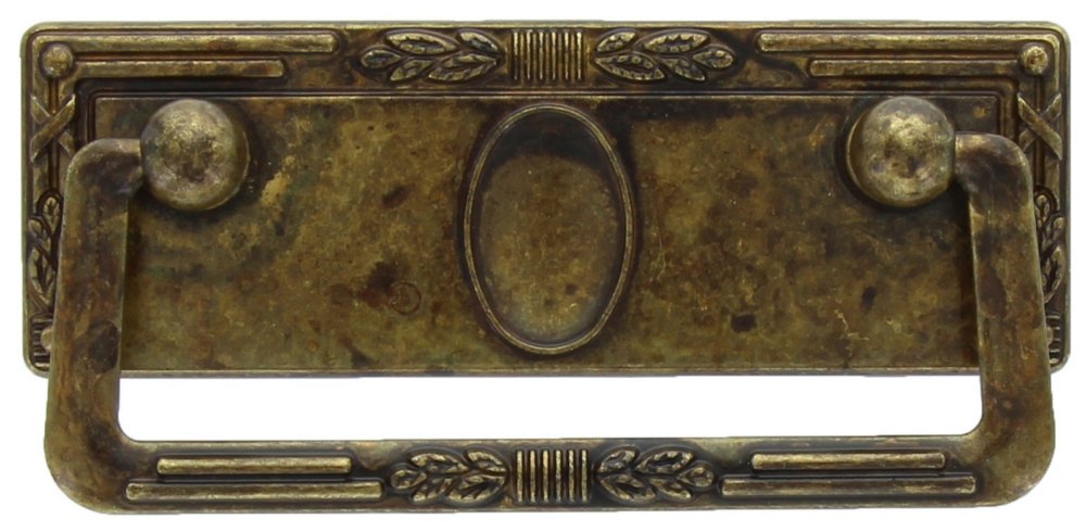 50pz maniglia antichizzata art.06060 mm.97x45 ottone antico cod:ferx.20483