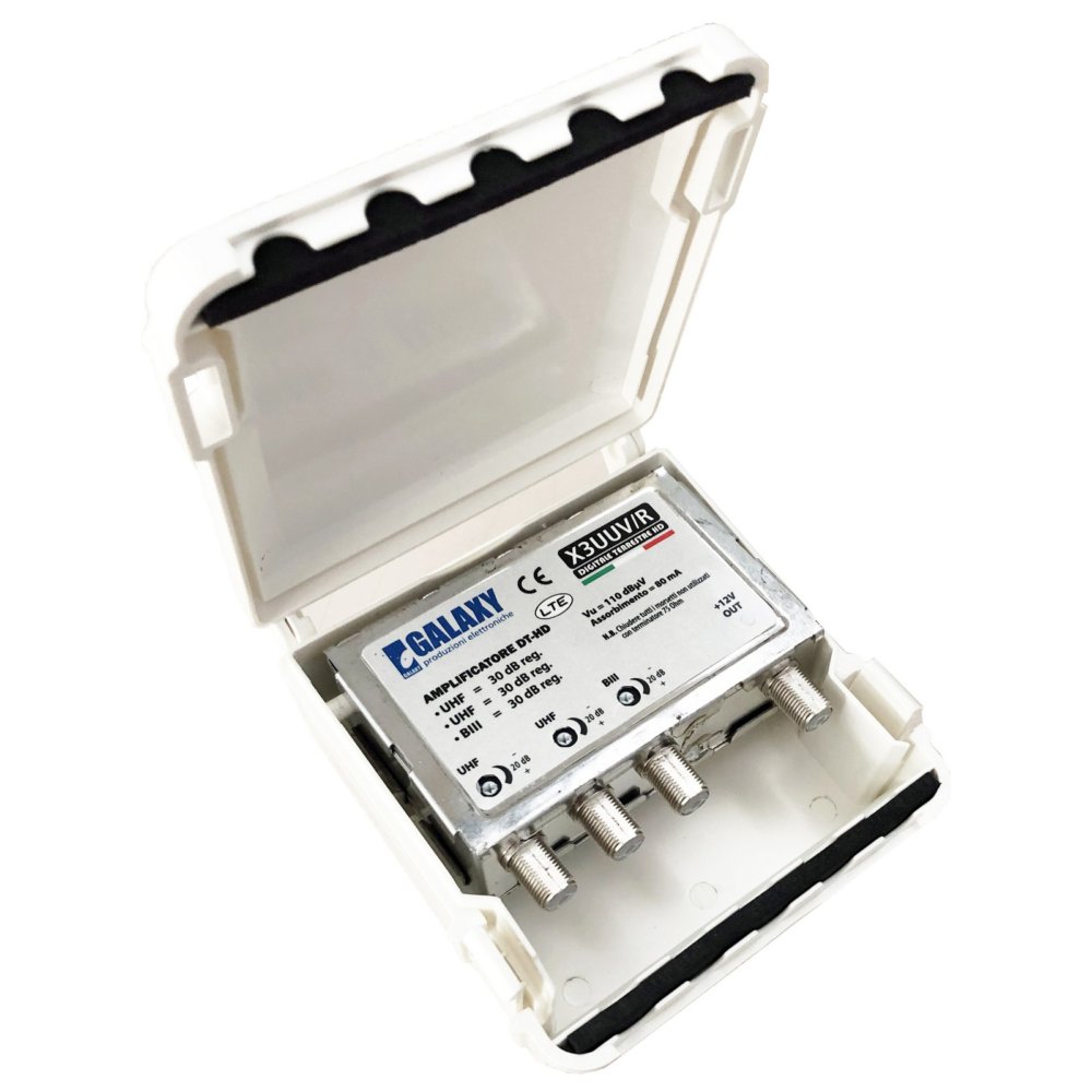 amplificatore dt 5g 2 ingressi uhf 30db cod:ferx.22357