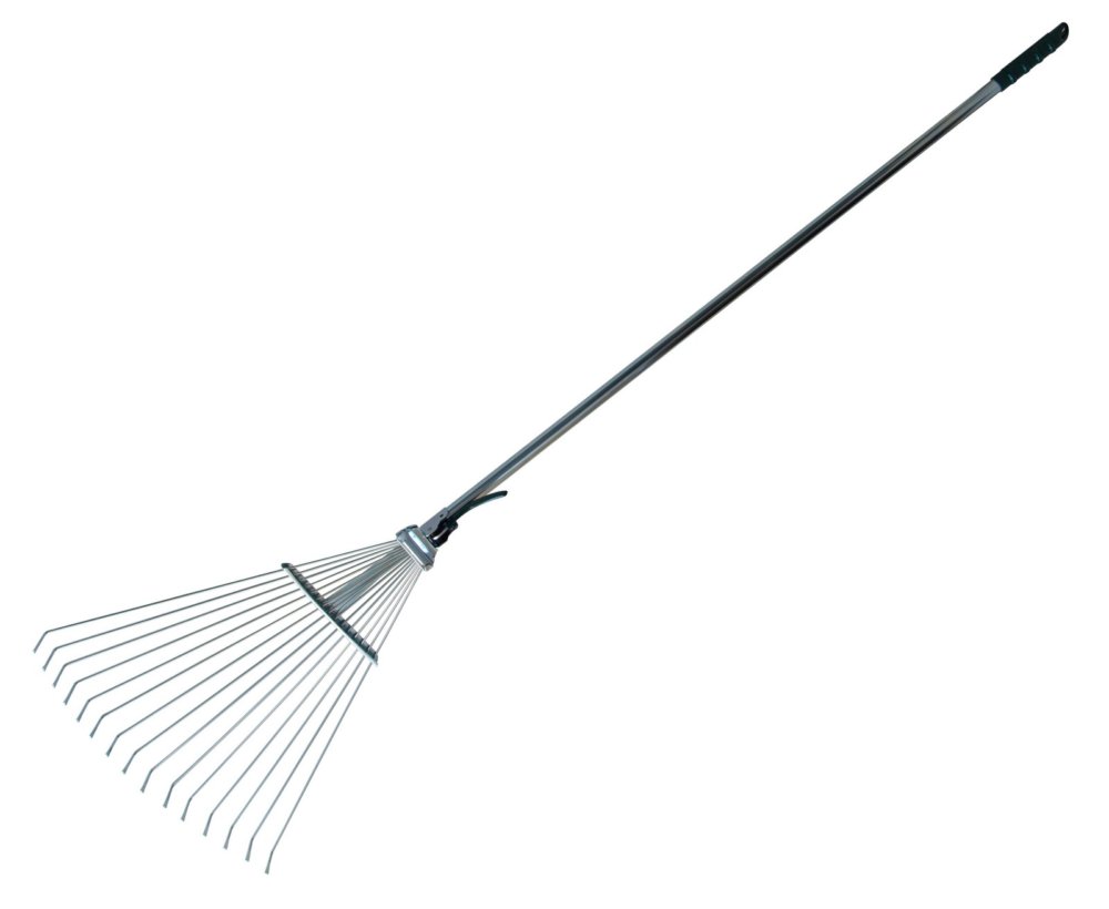 12pz scopa giardino regolabile manico acciaio kt-w120-1 cod:ferx.22636