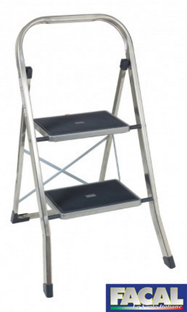 sgabello alluminio joker 2 a 2 gradini larghi cod:ferx.22931