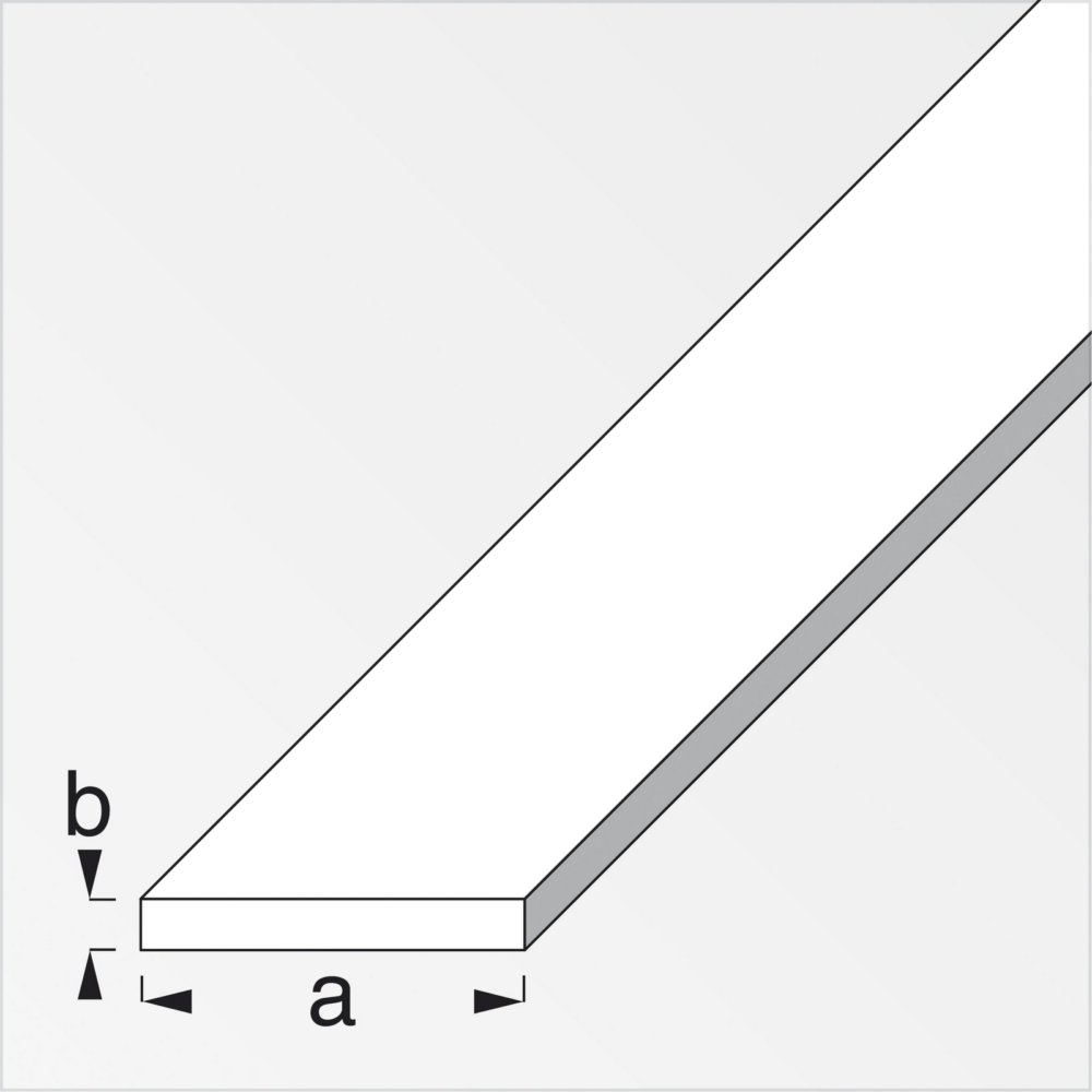 5pz profilo bianco h.200 piatto 15x2 cm cod:ferx.2307