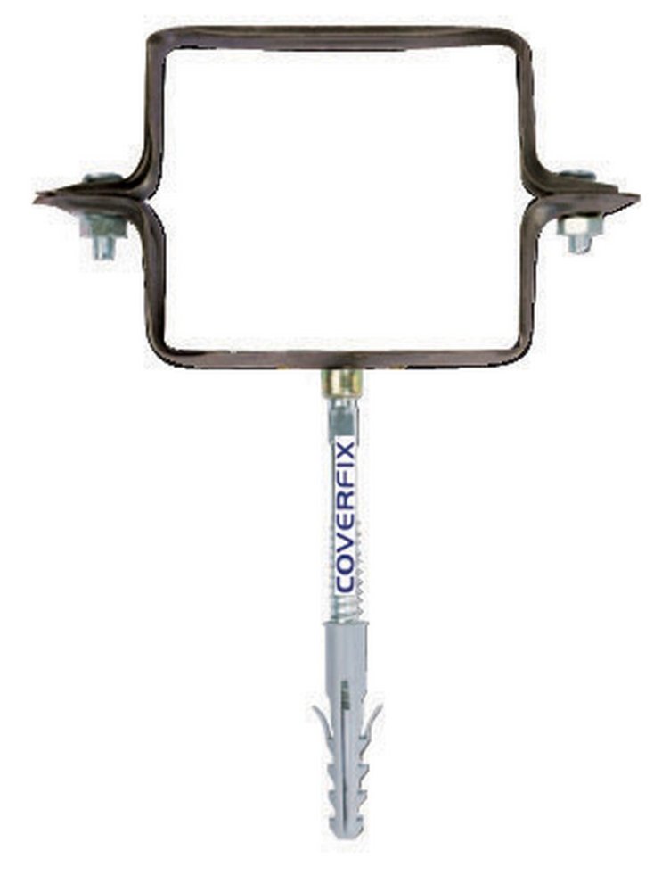 50pz collari x pluviali testa di moro quadri mm. 80x 80 cod:ferx.24913