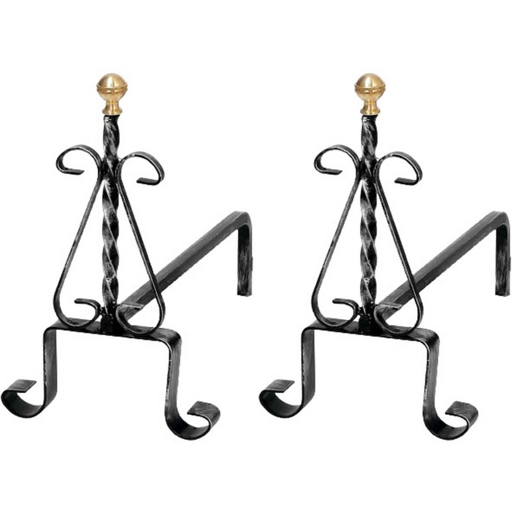 1coppia coppia alari torciglione cod. 1093/40 cod:ferx.2613