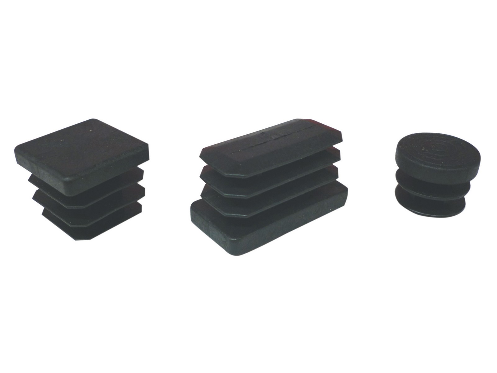Image of 200pz puntali alettati quadrati plastica nera mm.40x40 cod:ferx.26870