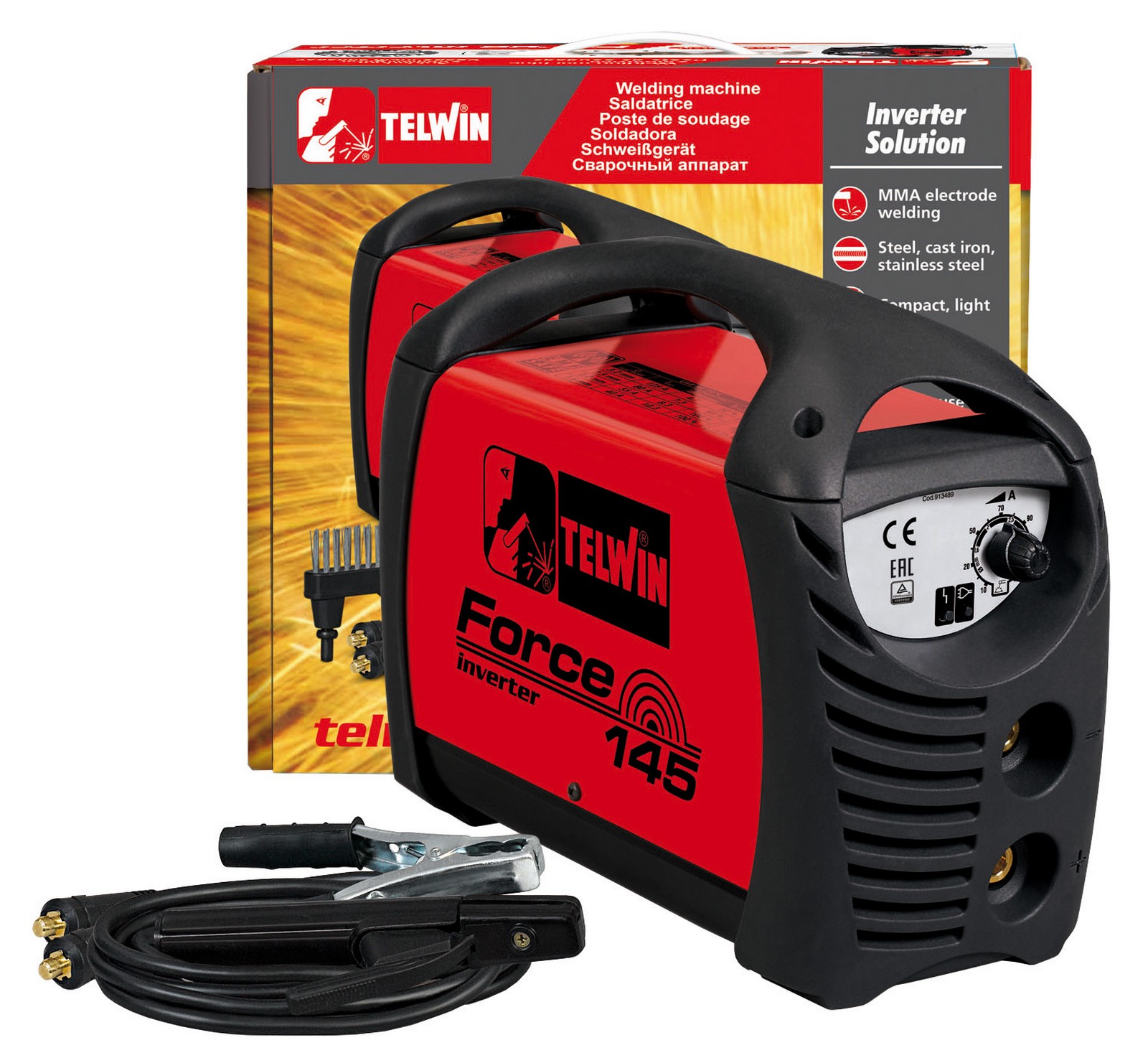 Image of saldatrice inverter force 145+kit+val.plast. cod:ferx.31105