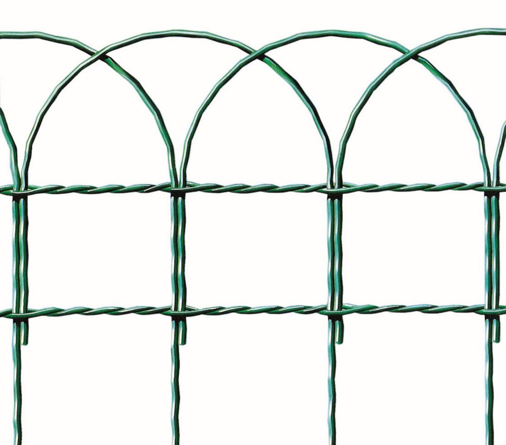 1 pz rete per recinzione in acciaio zincato e plastificato ornamentale verde altezza 40 cm 25 mt cod:ferx.32178.stock