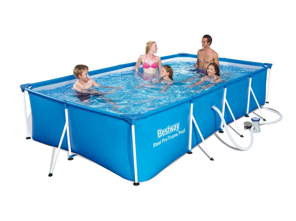 piscina con telaio e pompa 400x211xh81 cm 56424 cod:ferx.32955