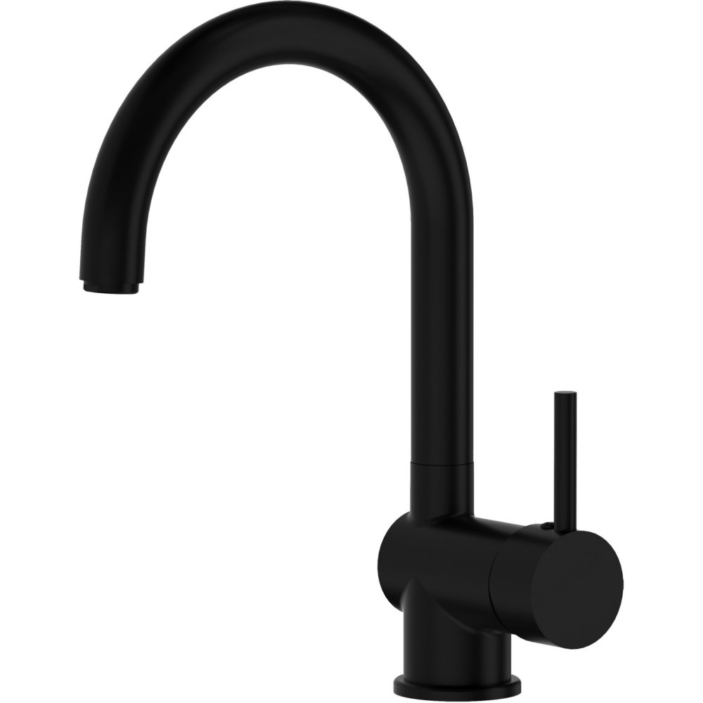 serie gemini miscelatore lavello canna alta nero opaco cod:ferx.3444
