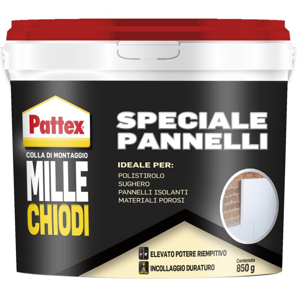 12pz pattex millechiodi speciale pannelli 850 gr. cod:ferx.3453