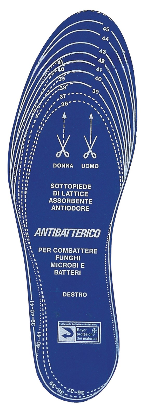 Image of 24paia solette destra -sinistra &quot;antibatteriche&quot; misura da 36 a 46 cod:ferx.35140