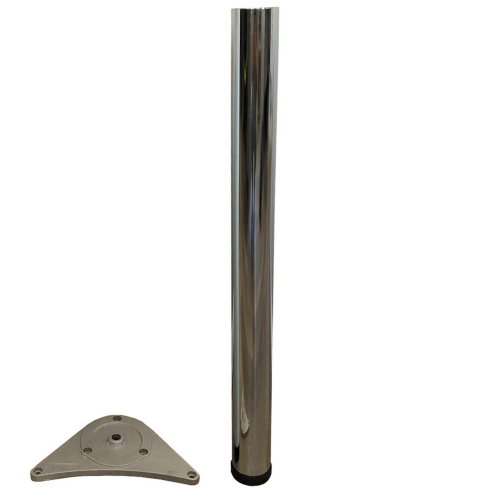 4pz piede acciaio x tavoli diametro 60 cm.71 colore cromo cod:ferx.36546