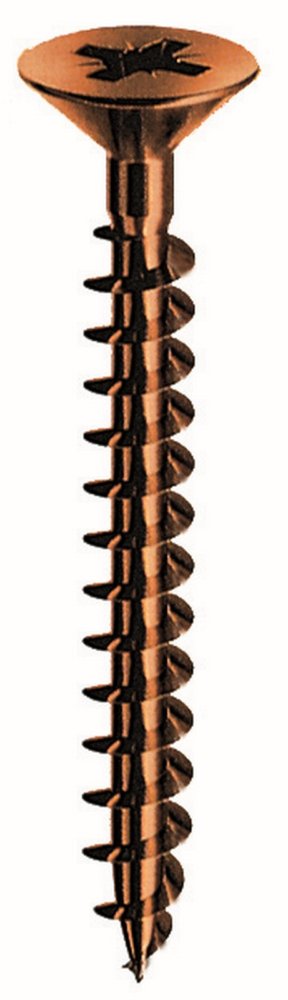 200pz viti panel bronzate testa piana 6 x60 cod:ferx.36727