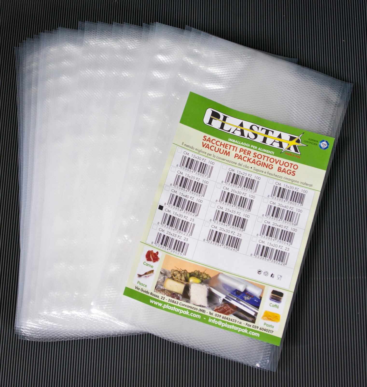 Image of cf buste goffrate 15x30 cm per sottovuoto da 25 pz. cod:ferx.37371