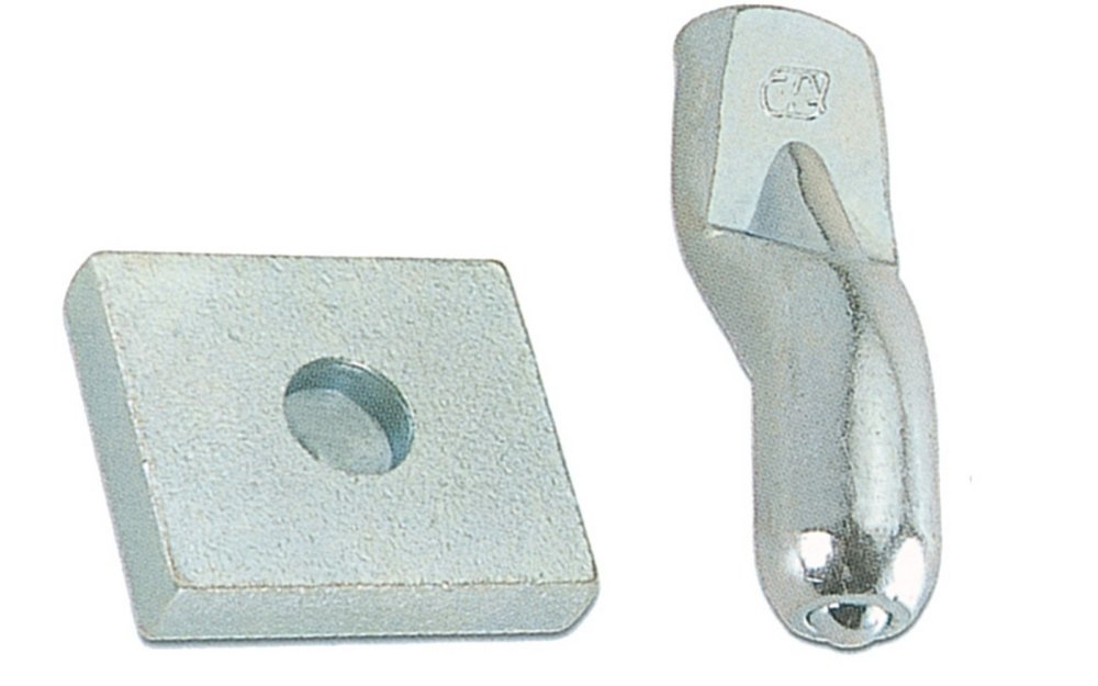 10pz piastra con perno per cardine mm. 20 zincato cod:ferx.37751