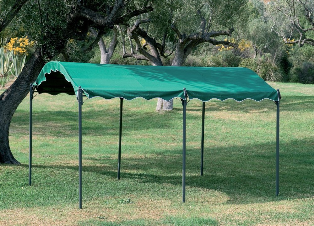 gazebo in metallo "carport" verde mt.3x4 cod:ferx.37908