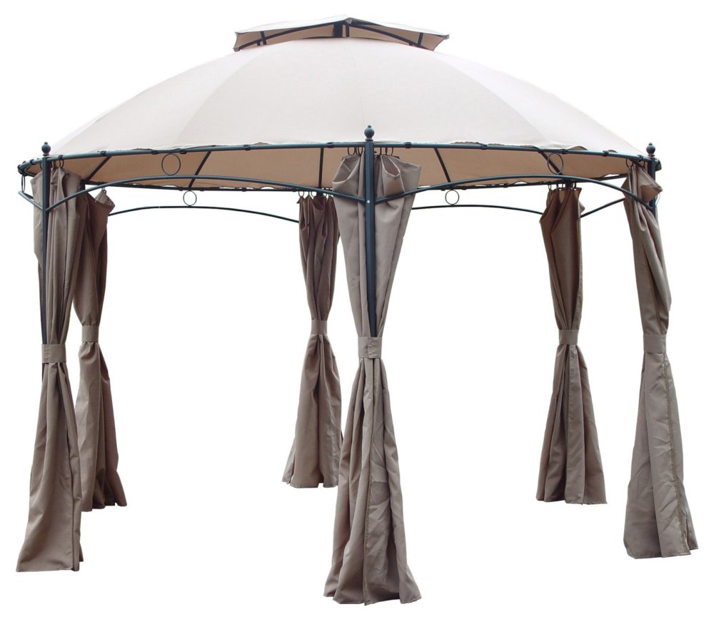 gazebo in alluminio"gotic"esagonale diametro cm 350x270h cod:ferx.39967