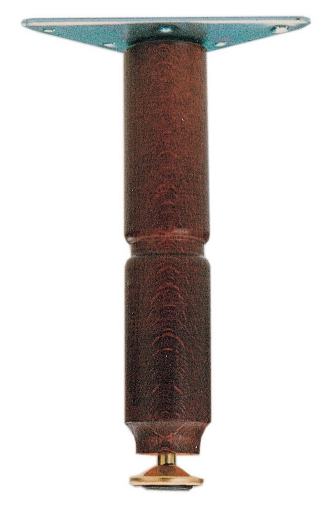 12pz piedino legno piastra mobile 150 mm noce cod:ferx.4122