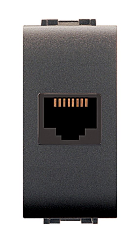 6pz life art. 4083 presa telefonico rj45 plug 8/8 nero cod:ferx.41684