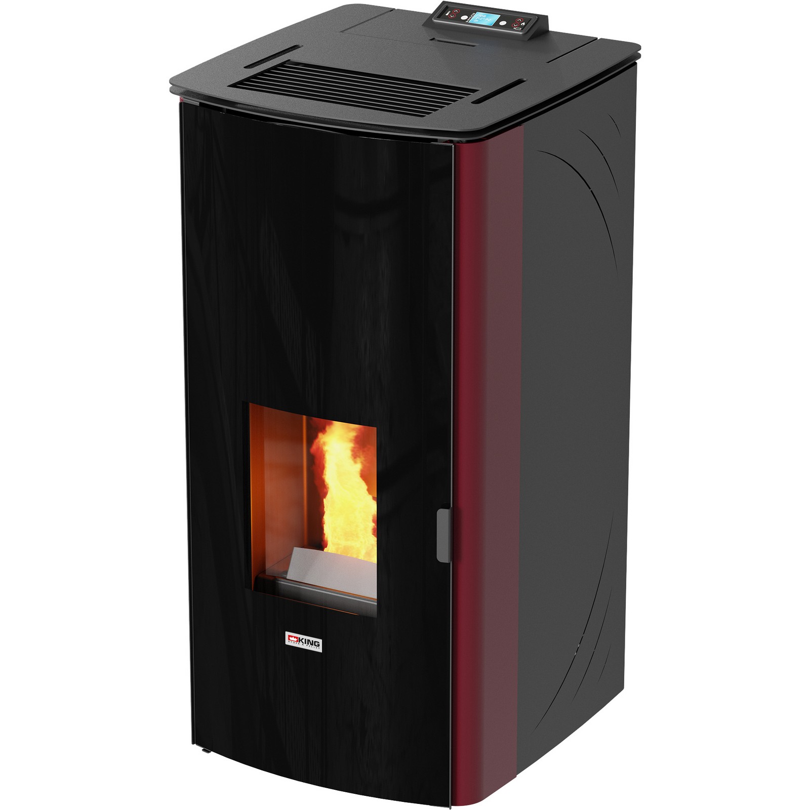 Image of stufa pellet king 17dd idro kw17 bordeaux cod:ferx.500202