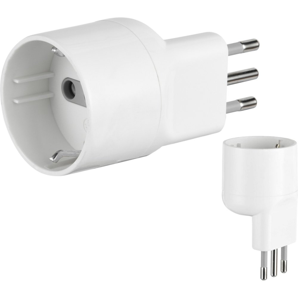 25pz adattatore schuko disassato salvaspazio 10a bianco fig.16 cod:ferx.500882