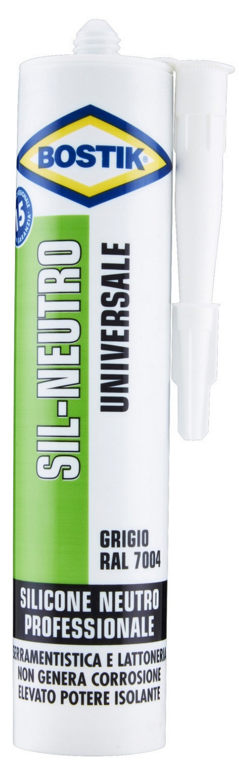 Image of 12pz bostik silicone neutro 300 ml grigio cod:ferx.60112