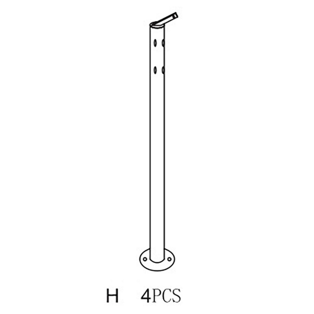 palo h per gazebo in acciaio mt.3x4 armonia yf-3246 cod:ferx.603457