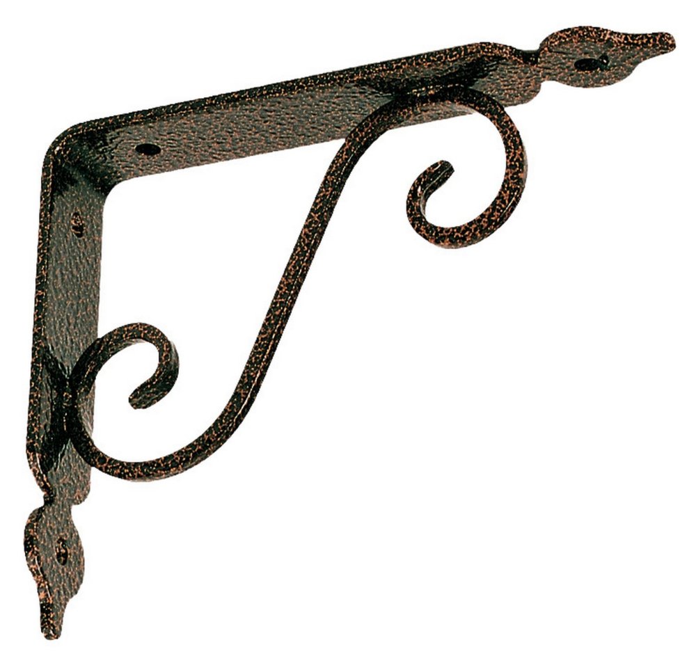 10pz reggimensola ferro battuto 150x110 mm rame antico cod:ferx.7766