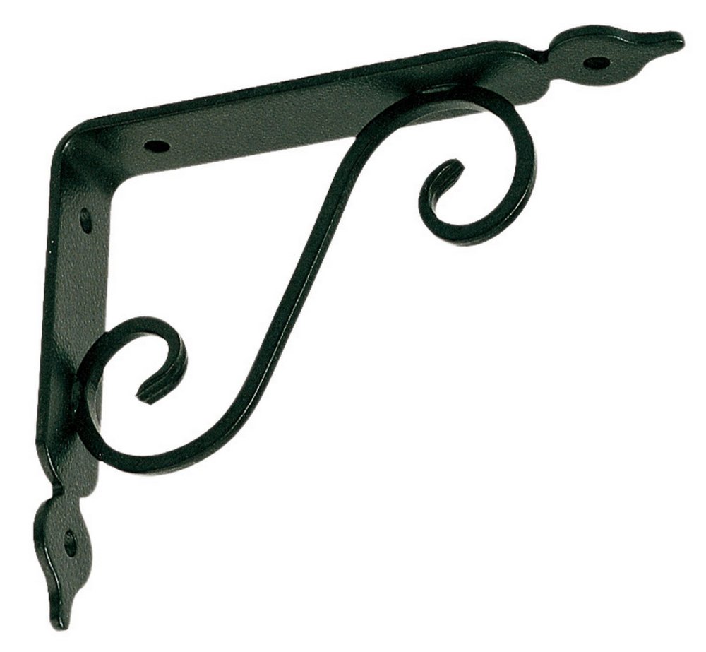 10pz reggimensola ferro battuto 230x175 mm nero satinato cod:ferx.778