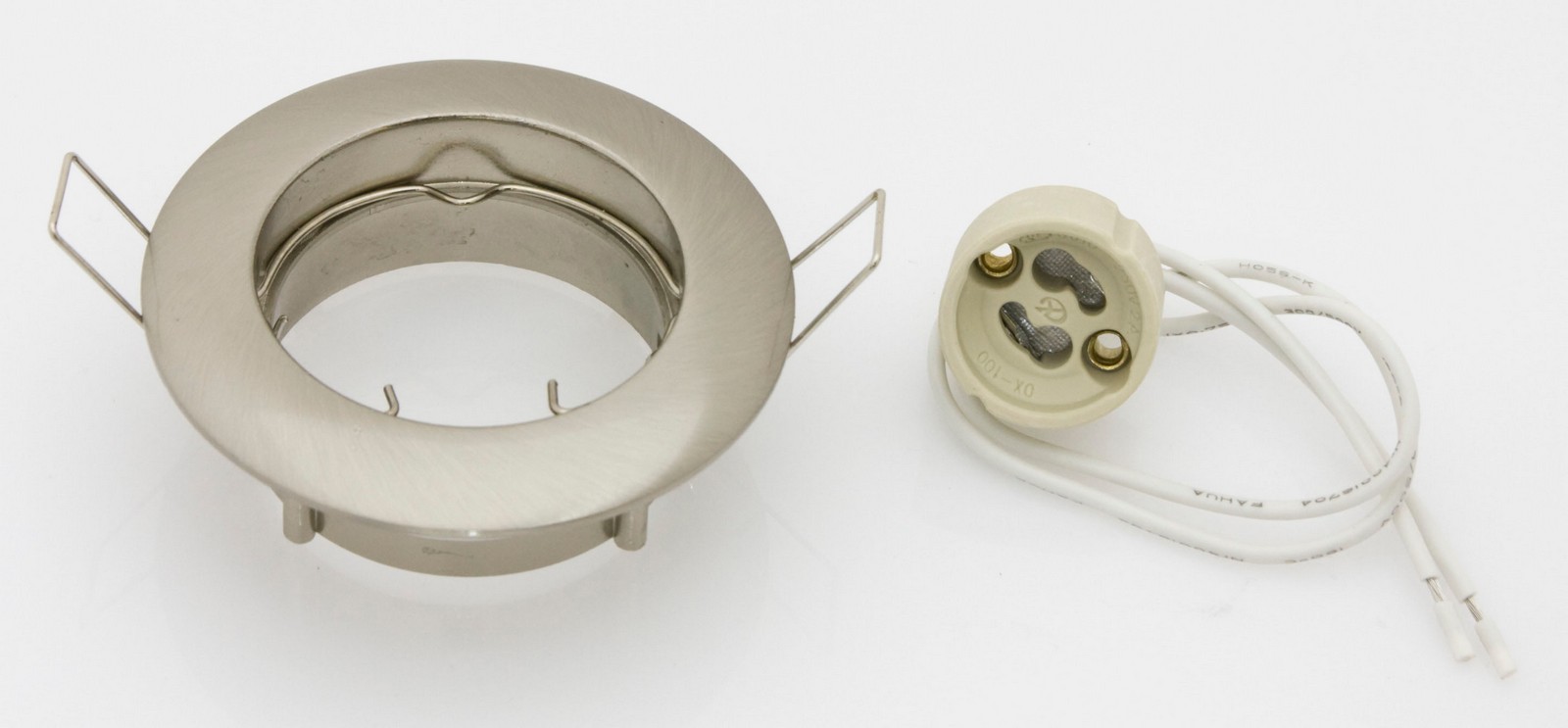 Image of 5pz faretti da incasso fisso x led gu10 nikel sat cod:ferx.83810