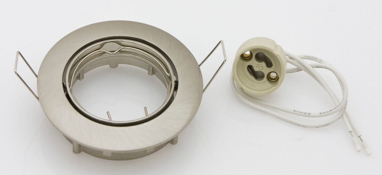Image of 10pz faretti da incasso orientabile x led gu10 nikel sat cod:ferx.83843