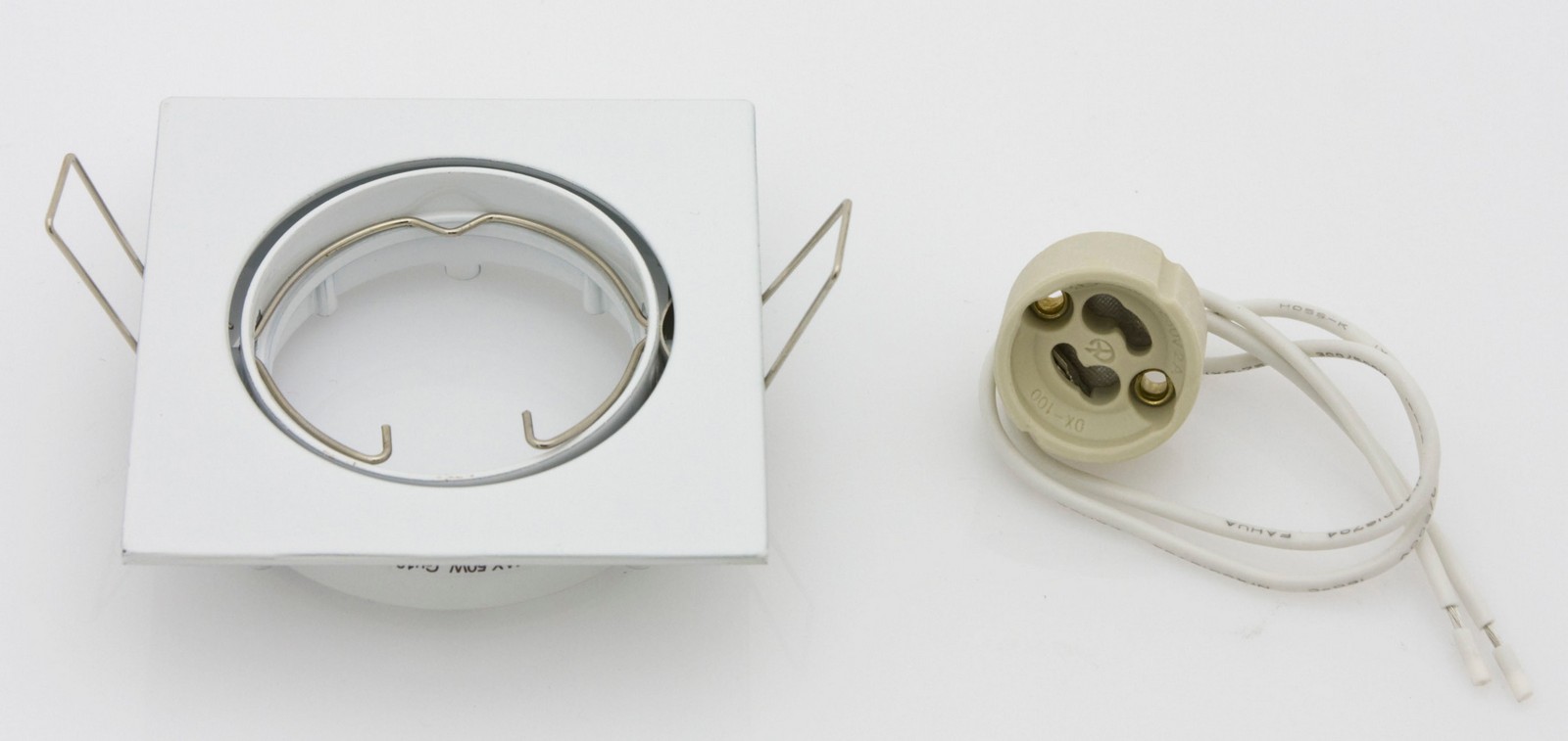 Image of 10pz faretti quadrati ad incasso orientabile x led gu10 bianco cod:ferx.83844