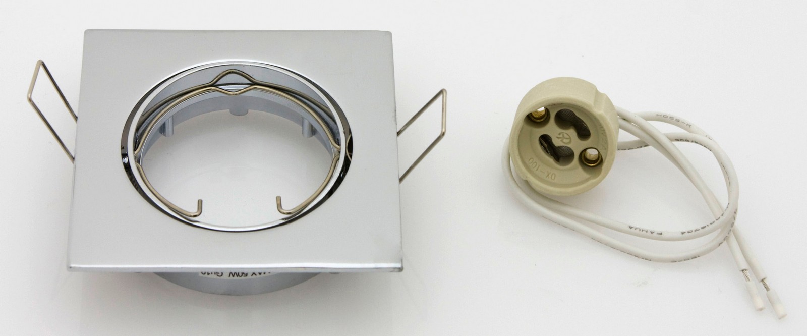 Image of 10pz faretti quadrati ad incasso orientabile x led gu10 cromo cod:ferx.83845
