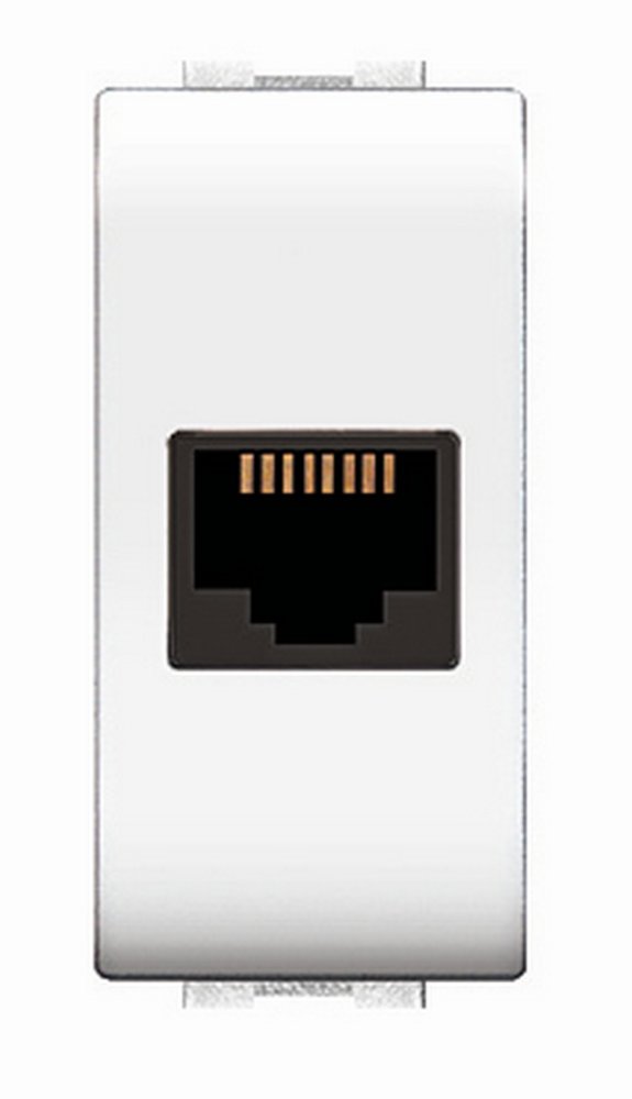 12pz life art. 4084wh presa telefono rj11 plug 6/4a bianca cod:ferx.84018