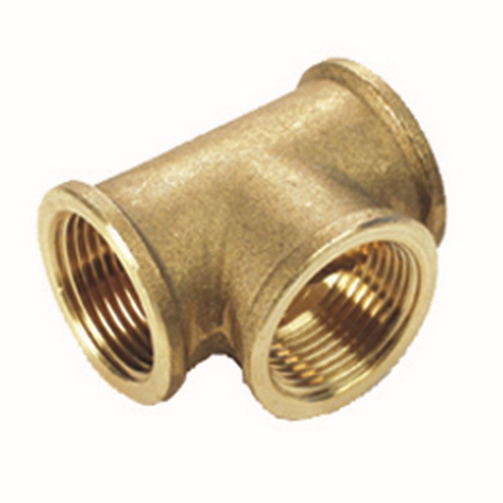 5pz idraulica - tee art.130 gr.1 ottone giallo cod:ferx.86275
