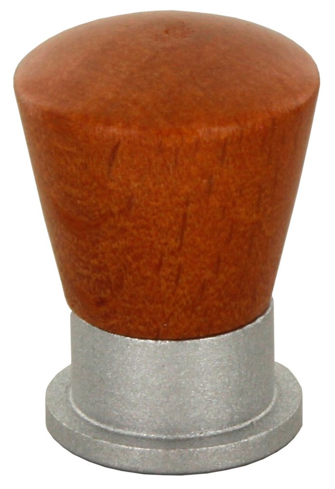 25pz pomolo conico legno/ottone 745a mm.19 ciliegio cod:ferx.8644