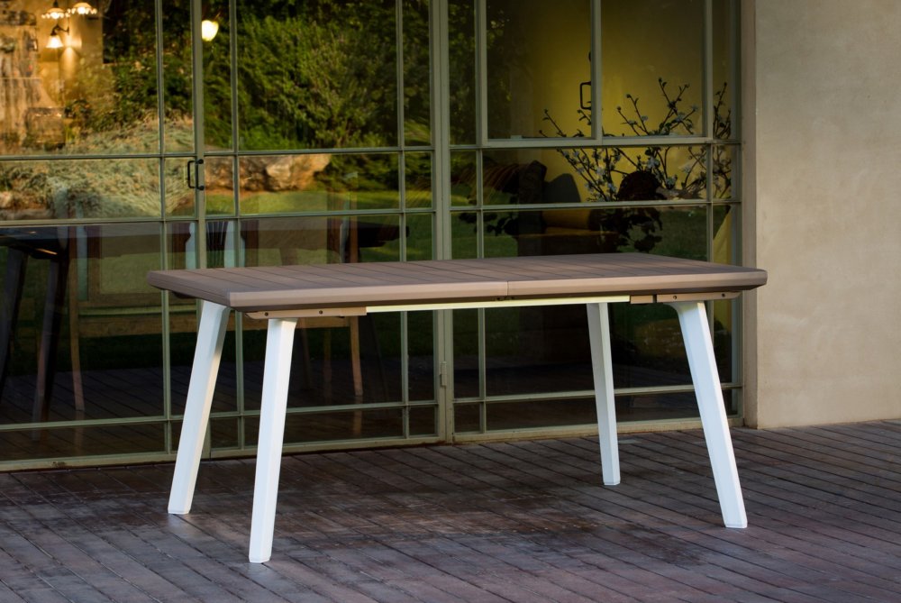 keter tavolo 'harmony' bianco/tortora dimensioni cm 162/240 cod:ferx.93801