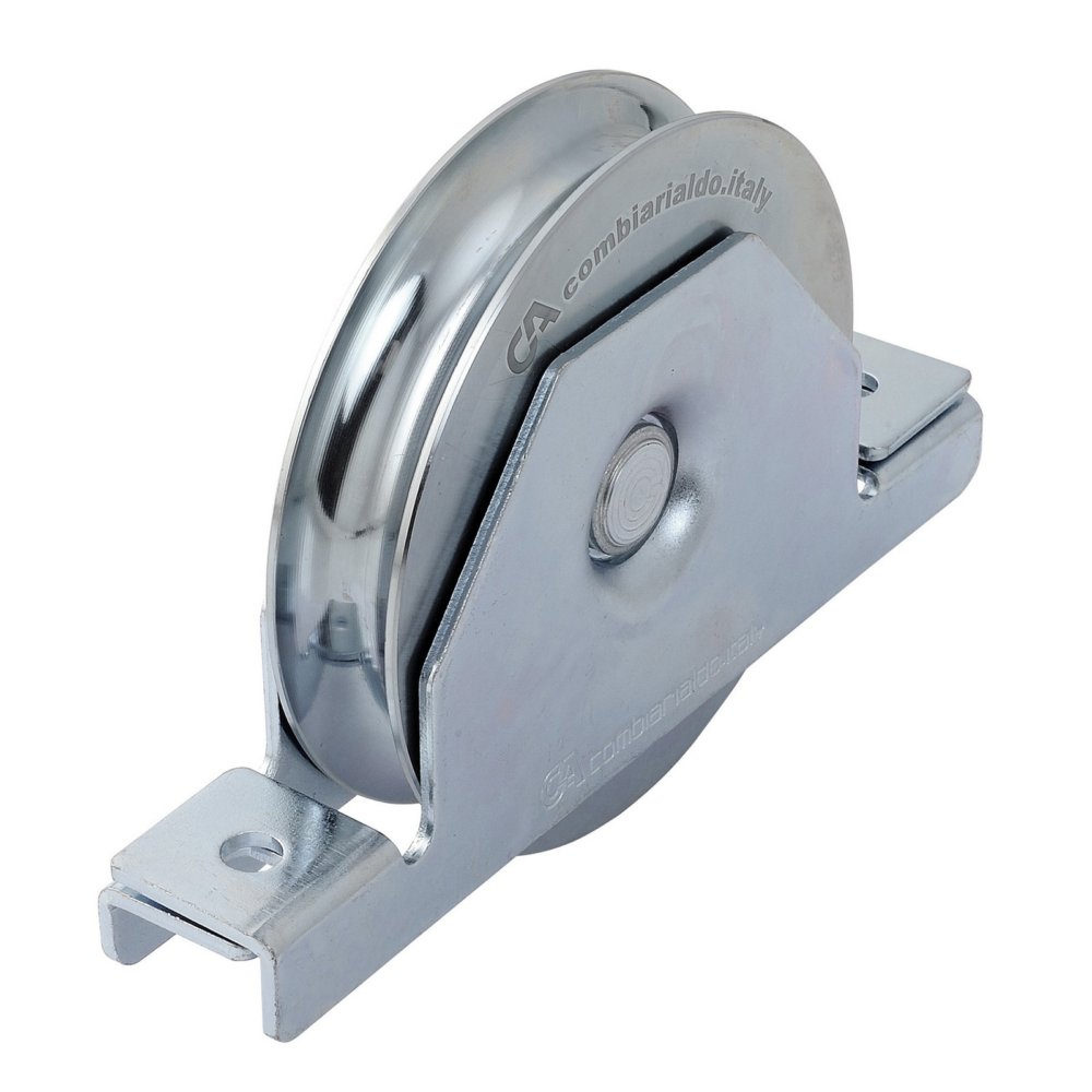 6pz ruote x cancelli gola tonda ø 20 con supporto chiuso 1 cuscinetto mm 80 cod:ferx.94748
